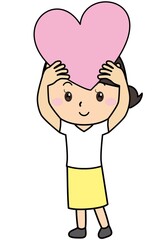 女の子01_07（大きなハートを持つ女性）