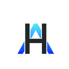 Letter AH logo 