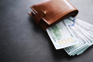 Group of money stack of 100 US dollars banknotes a lot of the background texture. Cash money in a large pile as a finance background.