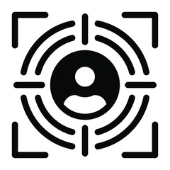 
Core audience concept, solid icon of user target 
