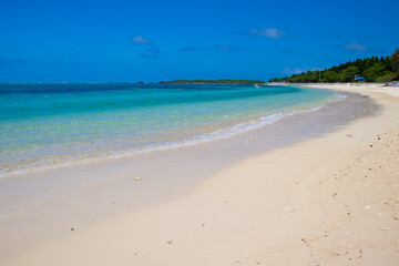 Beautiful scenery with blue ocean in Okinawa, Japan