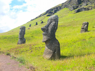 Statues of gods of Easter Island