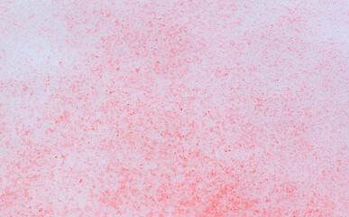Red paint on the snow in winter.