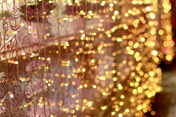 golden christmas lights