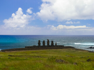 Statues of gods of Easter Island