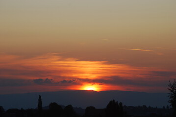 Obraz premium sunset in the city