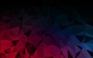 Obraz premium Dark Blue, Red vector polygon abstract backdrop.