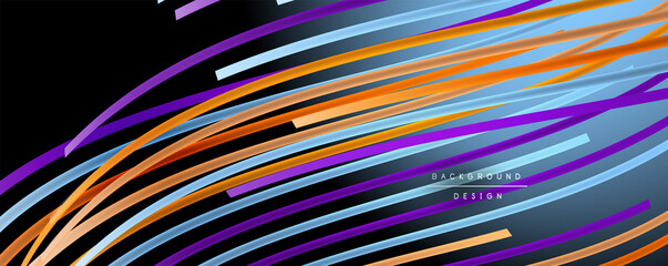Abstract colorful lines vector background. Internet, big data and technology connections concept, abstract template