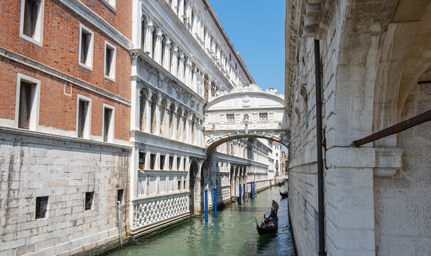 Bridge of Sighs in Venice in Italy 
