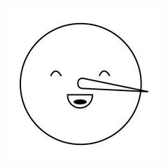 Snowman icon for Merry Christmas concept. Happy New Year sign.