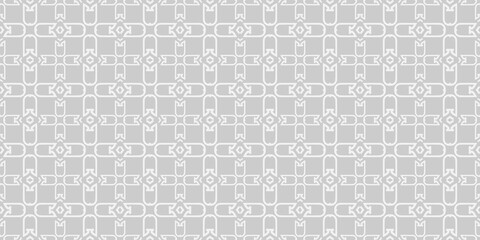 Geometric background pattern. Seamless wallpaper texture. Gray and white. Vector image 