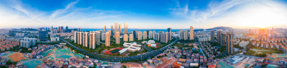 Fototapeta na wymiar Urban scenery of Xiamen City, Fujian Province, China