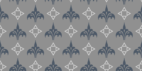 Ethnic wallpaper background, geometric pattern for seamless textures, monochrome. Vector background image