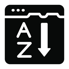 
Web landing icon of solid design, website interface 
