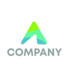 arrow up or triangle for invest business logo design