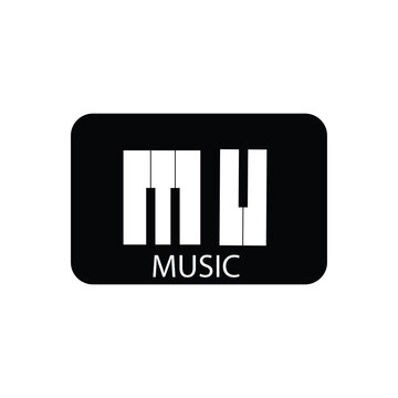 letter mu logo  creative music  illustration  vector design