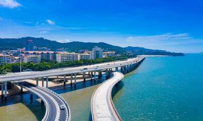 View platform of Yanwu Bridge in Xiamen, China
