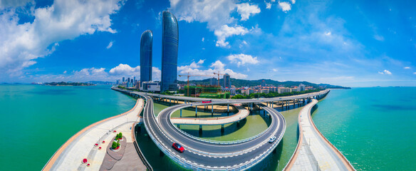 View platform of Yanwu Bridge in Xiamen, China