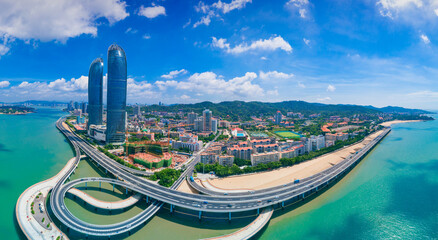 View platform of Yanwu Bridge in Xiamen, China