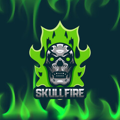 skull fire esport logo