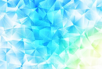 Obraz premium Light Blue, Green vector background with polygonal style.