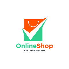 Online Shop Logo, Ecommerce logo, vector