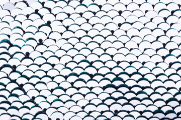 Metallic sequins textured background, textile