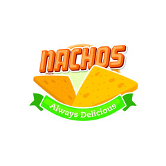 Nachos Logo. Mexican Food Logo, vector.