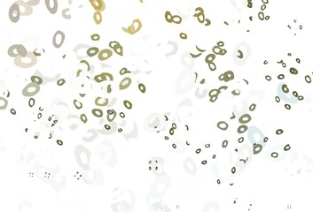 Light Green, Yellow vector cover with spots.