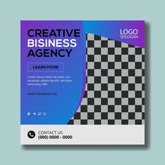 Social media post template, Social media post for the business agency, Creative social media post template,