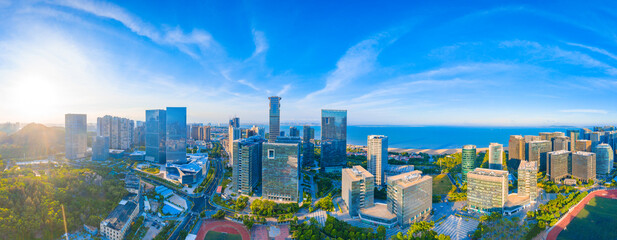 Obraz premium Scenery of CBD in Xiamen City, Fujian Province, China