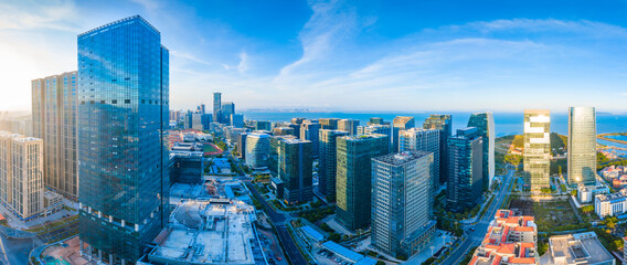 Scenery of CBD in Xiamen City, Fujian Province, China © Weiming