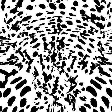 Full seamless cheetah and leopard animal skin pattern vector. Design for black and white cheetah textile fabric printing. Suitable for fashion use.