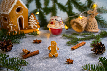 Christmas cookies with decoration.