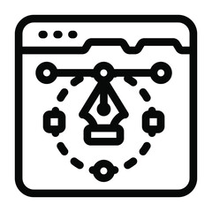 
Vector design, website graphic icon of glyph style 
