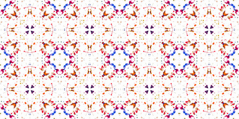 Multi-colored splashes of watercolor paints on white paper. Abstract summer background	