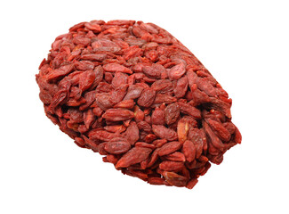 The dried fruit of medlar on white background