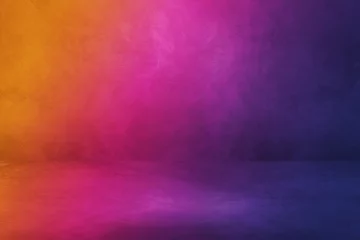 Gardinen Farbenfroh Empty Dark colorful concrete interior background  © daboost