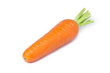Fresh organic carrot isolated on white background. Clipping path.