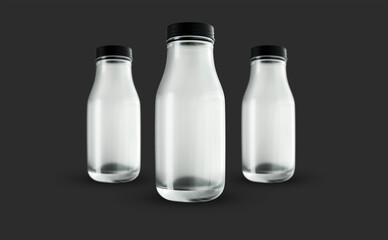Glass bottle mockup design