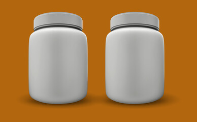 Whey protein bottle mockup design