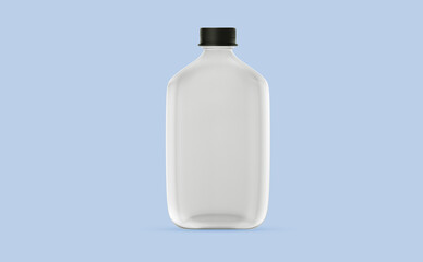 Flat bottle mockup design 3d rendering