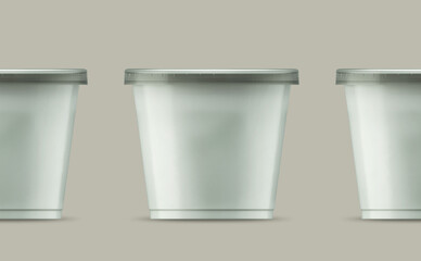Yogurt cup mockup design 3d rendering
