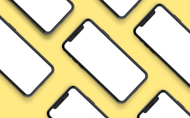 mobile phone mockup design 3d rendering