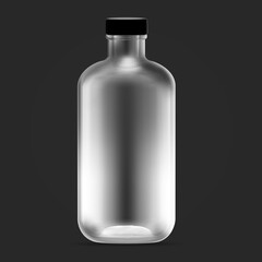 Round bottle Mockup design 3d rendering