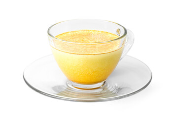 Turmeric milk on white
