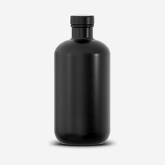 Round bottle Mockup design 3d rendering