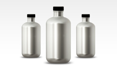 Round bottle Mockup design 3d rendering