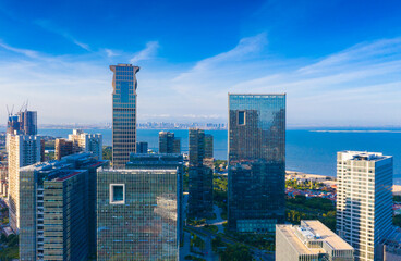 Fototapeta premium Scenery of urban CBD in Xiamen City, Fujian Province, China