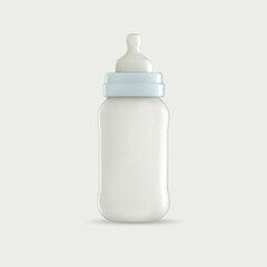 Milk bottle Mockup Design 3d rendering